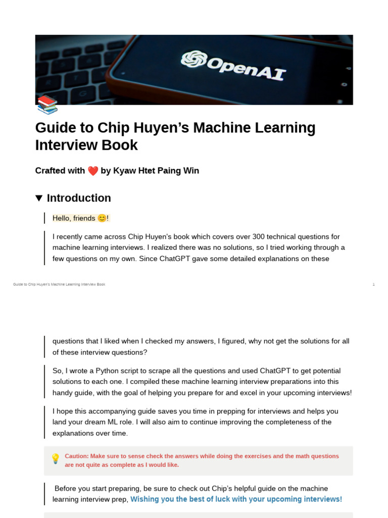 Machine Learning Interview Questions | PDF