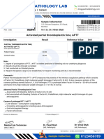 Activated Partial Thromboplastin Time APTT Test Report Format Example Sample Template Drlogy Lab Report