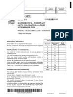 Gcse - New Mathematics - Numeracy: Unit 2: Calculator-Allowed Intermediate Tier