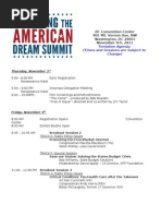 Tentative Agenda (Times and Sessions Are Subject To Change) : 801 Mt. Vernon Ave. NW Washington, DC 20001