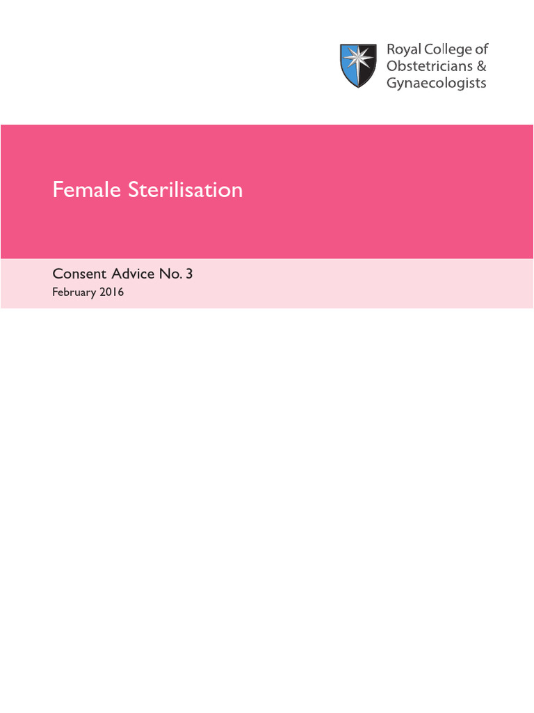 Female Sterilization PDF Birth Control Women's Health