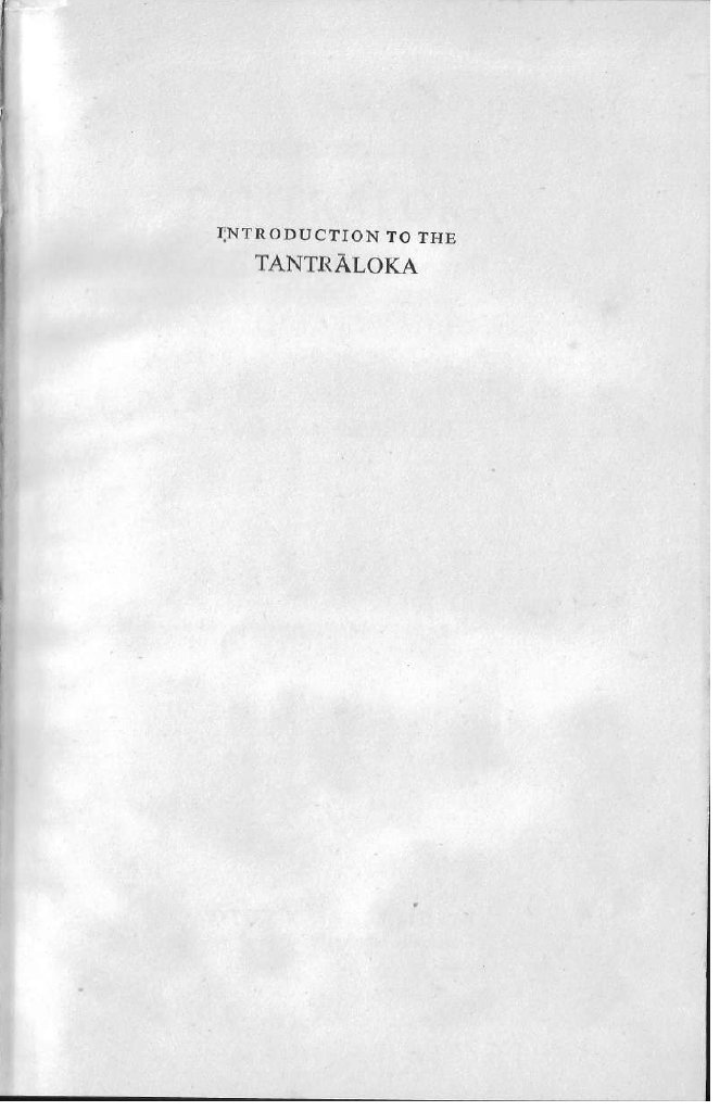 Introduction To The Tantraloka - Navjivan Rastogi - Part1 | PDF