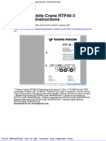 Tadano Mobile Crane Rtf40 3 Operating Instructions