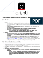 To The Points - Paper2 - The Office of Speaker of Lok Sabha - Print - Manually