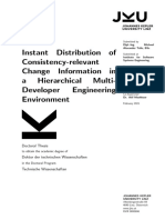 Instant Distribution of Consistency-Relevant Change Information in A Hierarchical Multi-Developer Engineering Environment