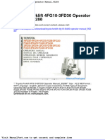 Toyota Forklift 4fg10 3fd30 Operator Manual 95288