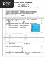 Class X Maths Mid Term QP Set-II