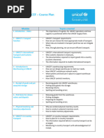 Course Plan - Logistics at UNICEF