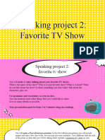 Speaking Project 2 Favorite TV Show For STUDENTS 2