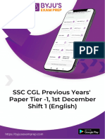 Combined Graduate Level Examination Tier I 2022 1st December English Shift 1 79