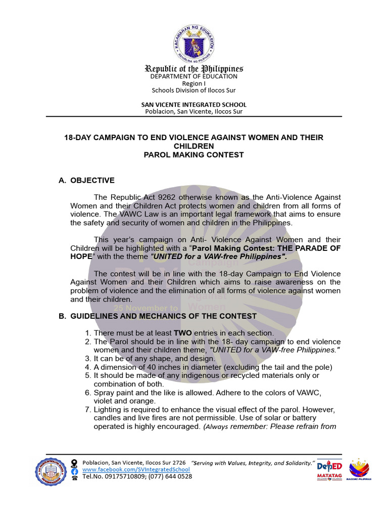 Parol Making Contest Guidelines | PDF