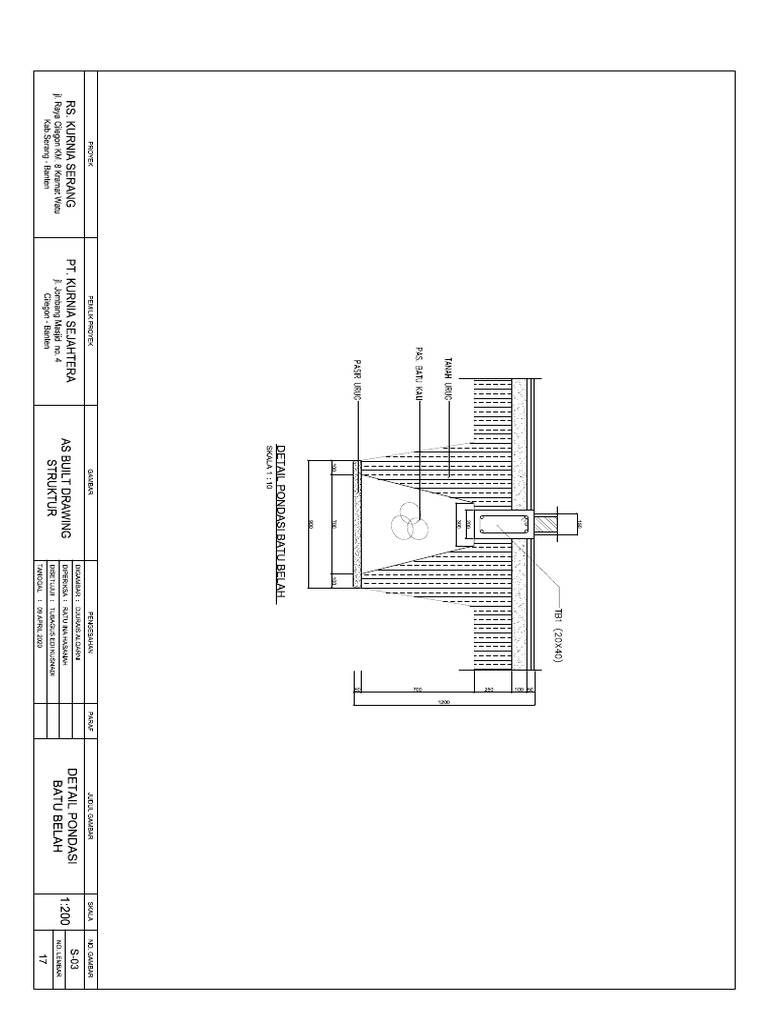 17. Detail Pondasi Batu Belah | PDF