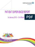 Patient Experience Report - Jan-Mar 2013