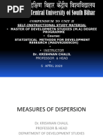 Measures of Dispersion