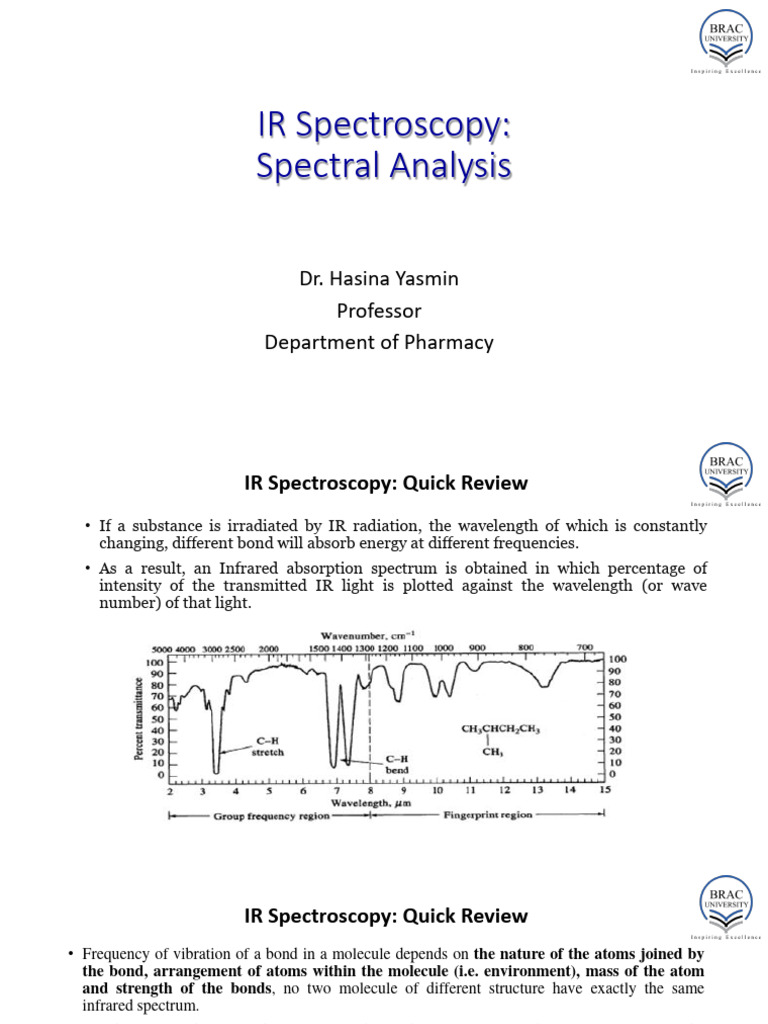 PHR410 Chapter 2 | PDF | Infrared Spectroscopy | Amine
