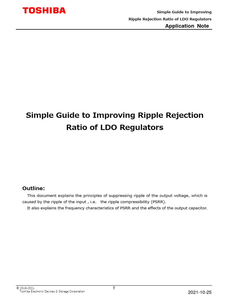 Enhancing LDO Ripple Rejection Ratio | PDF