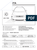 Toyota Avensis Verso 2003 Fog Lamps Installation Instructions