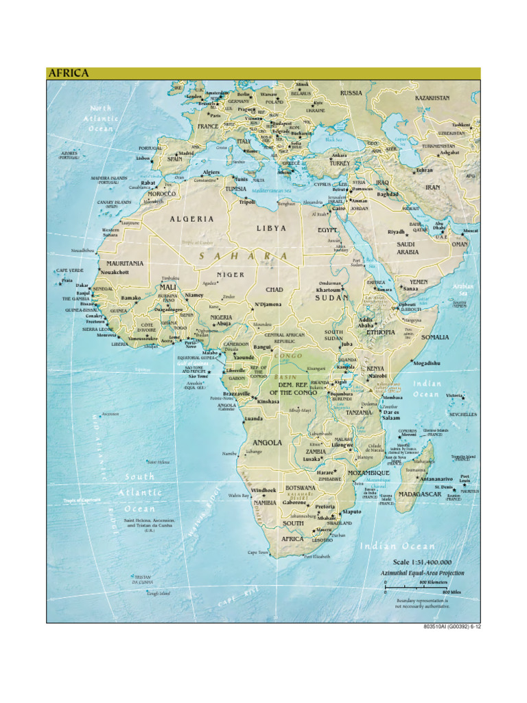 Africa Physical Map Pdf
