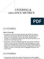 Clustering and Distance Metrics
