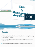 LECT # 1 - Intro To Cost & Mang Accounting