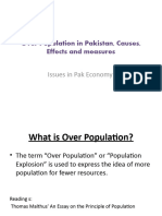 Over Population in Pakistan, Causes, Effects