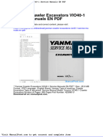 Yanmar Crawler Excavators Vio40 1 Service Manuals en PDF