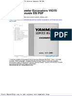Yanmar Crawler Excavators Vio70 Service Manuals en PDF