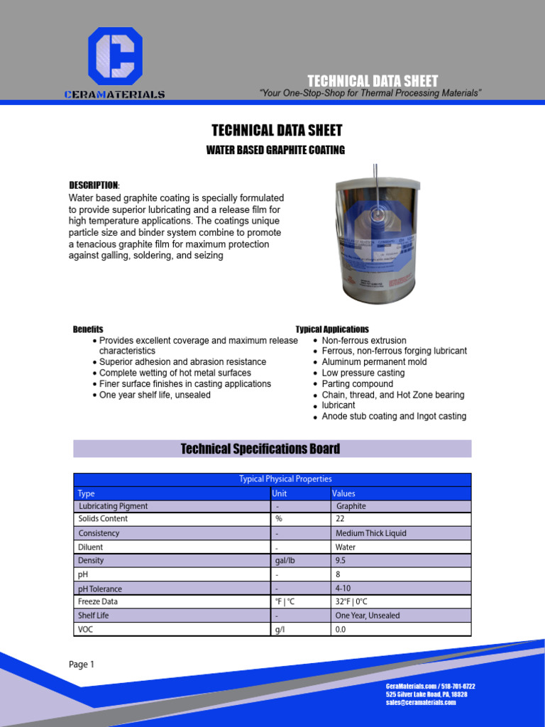 Water-Based Graphite Coating Guide | PDF | Graphite | Water