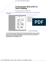 Yanmar Mini Excavator b12 2 b17 2 JP As Ex Parts Catalog