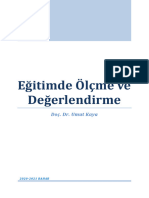 Eği̇ti̇mde Ölçme Ve Değerlendi̇rme