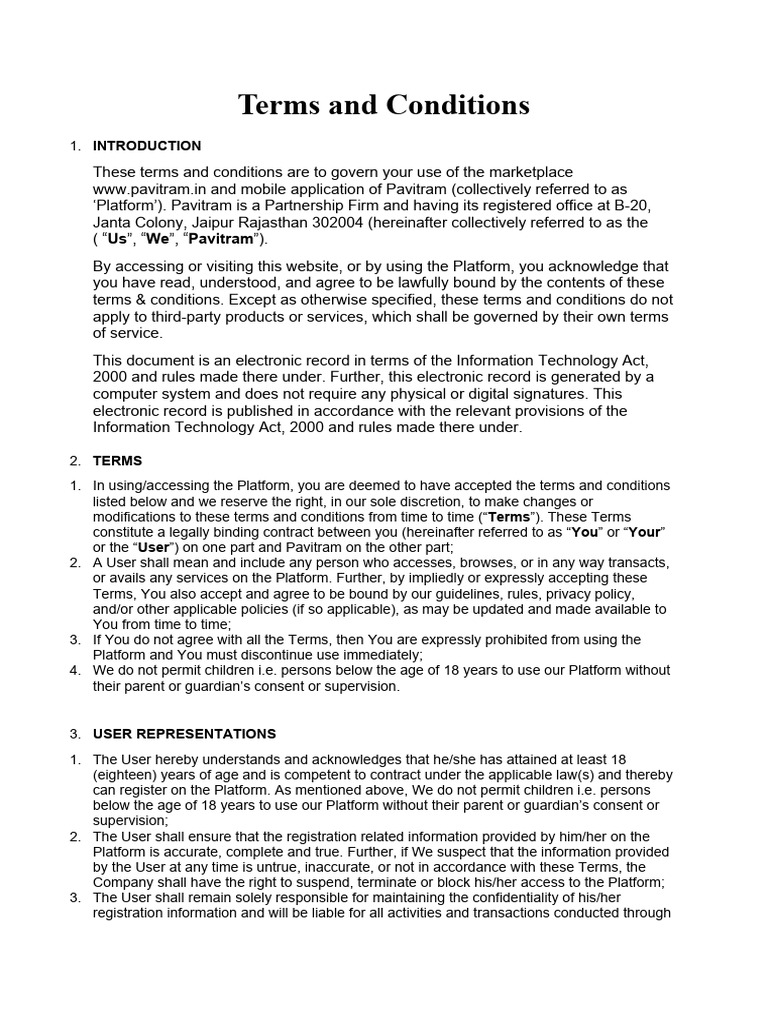 EXPLAIN TERMS AND CONDITIONS intelligence overview