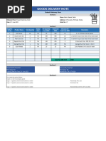 Goods Delivery Note