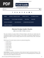 Physical Design Sanity Checks _ VLSI Guide