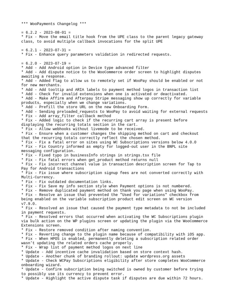 Change Log | PDF
