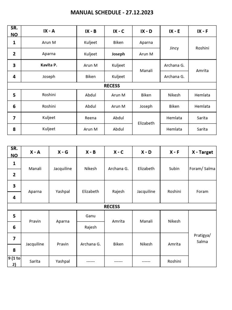 Manual Schedule 28 12 2023 Pdf
