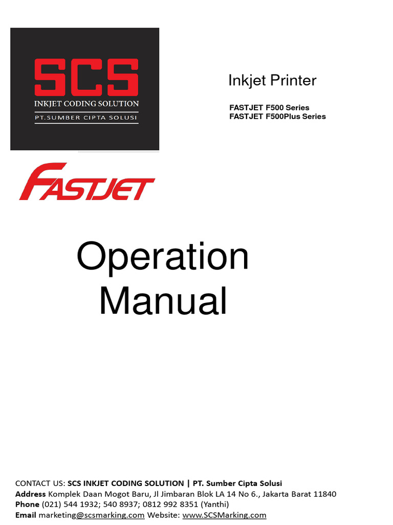 F500 Manual Inkjet SCS | Download Free PDF | Printer (Computing ...