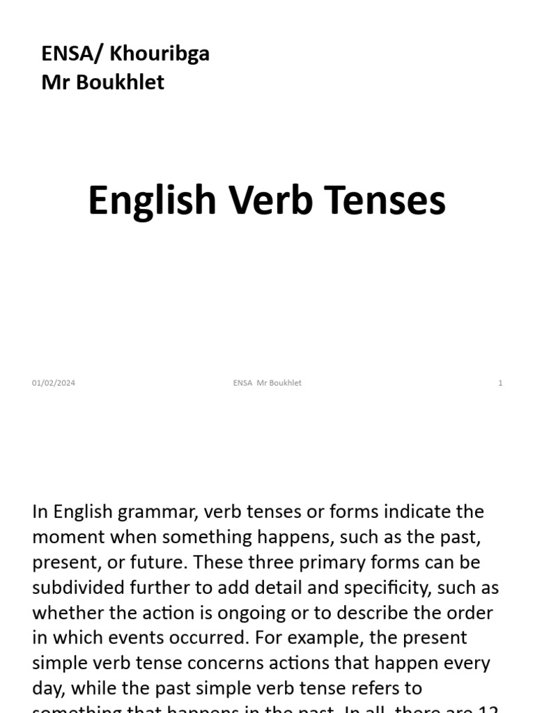 English Tenses Pdf Grammatical Tense Grammar
