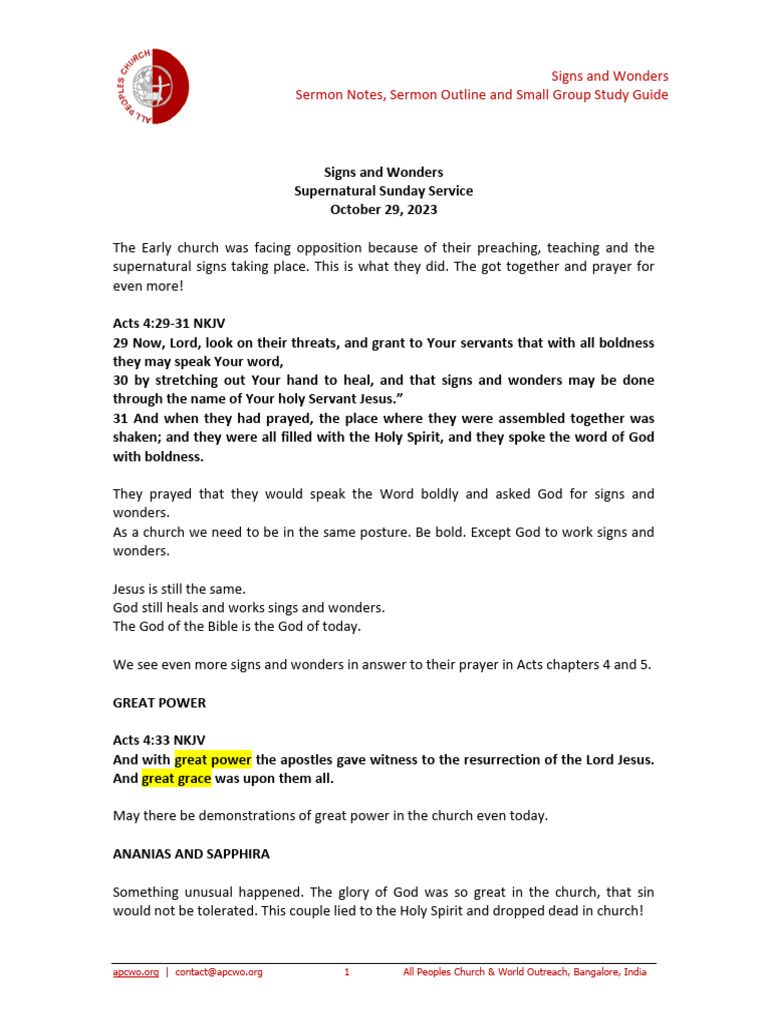 Signs And Wonders Ps Ashish Raichur Pdf