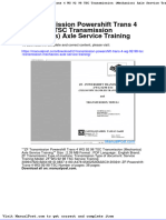 ZF Transmission Powershift Trans 4 WG 92 98 TSC Transmission Mechanics Axle Service Training