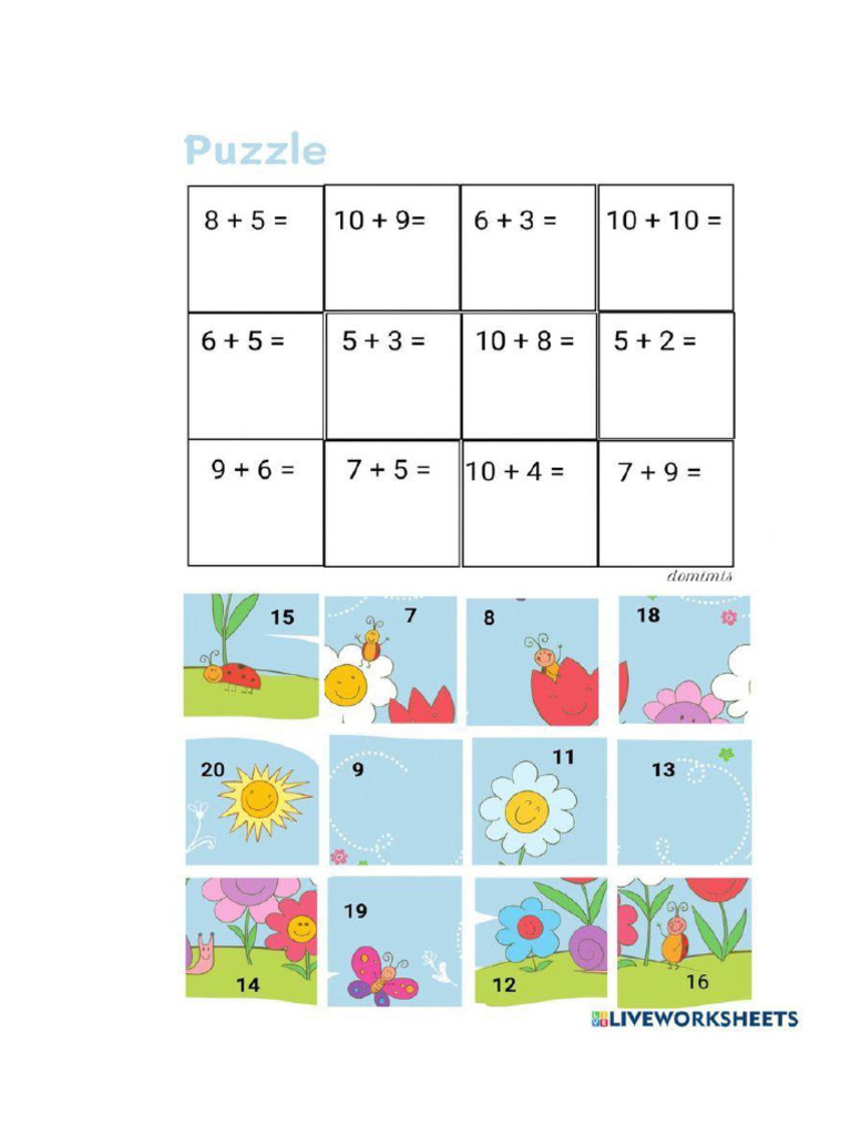 2 Rangkap Puzzle Penjumlahan | PDF