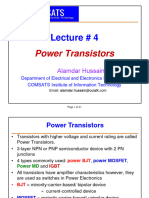Lecture # 4 (Power Transistors)
