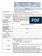 GRADES 1 To 12 Daily Lesson LOG School: Grade Level: Teacher: Learning Area: Teaching Date and Time: Quarter