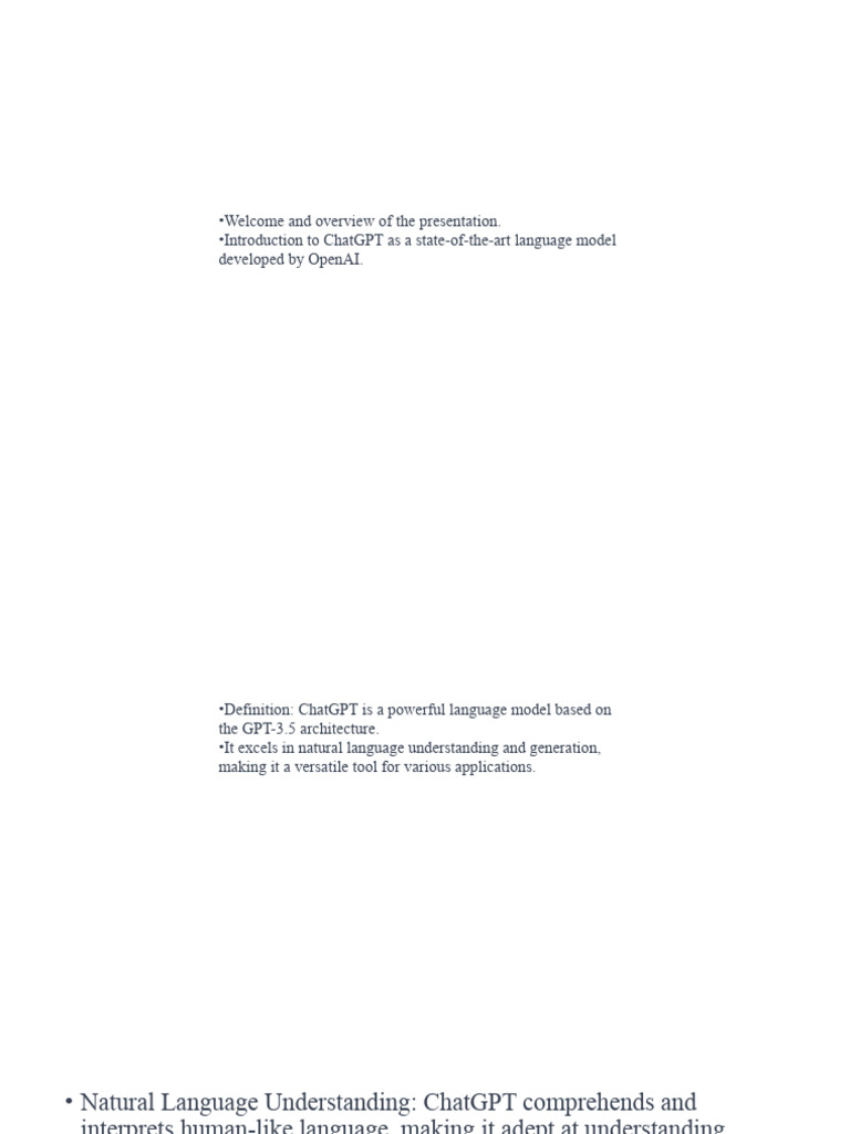 Chat GPT presentation | PDF