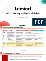 AdMind - Head of Sales - First 100 Days - Fin