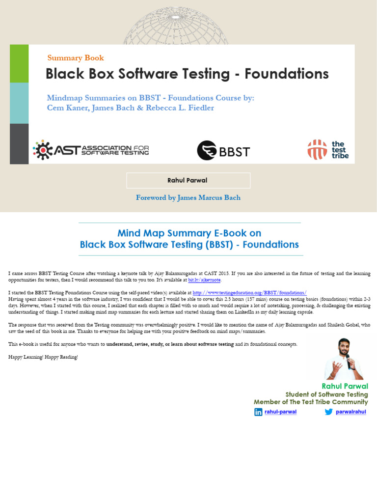 BBST Foundations Mind Map Summary | PDF