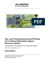 One and Three Dimensional CFD Study of An Onboard Refuelling