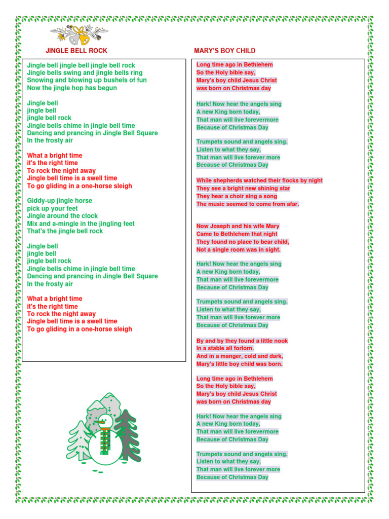 Christmas Carols About Mary 