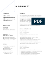 White Clean Minimalist Business Real Estate Resume
