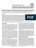 Biochemical Defence Reactions of Black Pepper Varieties Against Colletotrichum Gloeosporioides Incitant of Anthracnose Disease