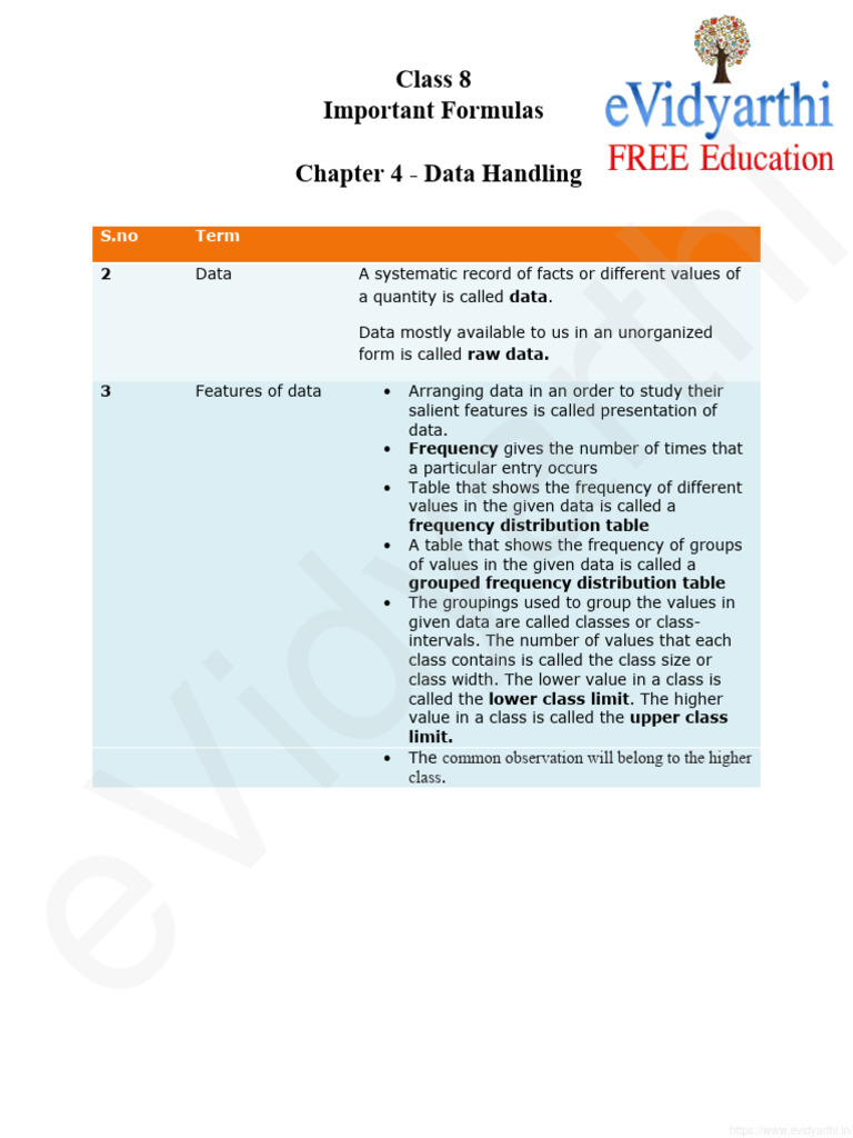 Data Handling and Presentation Basics | PDF